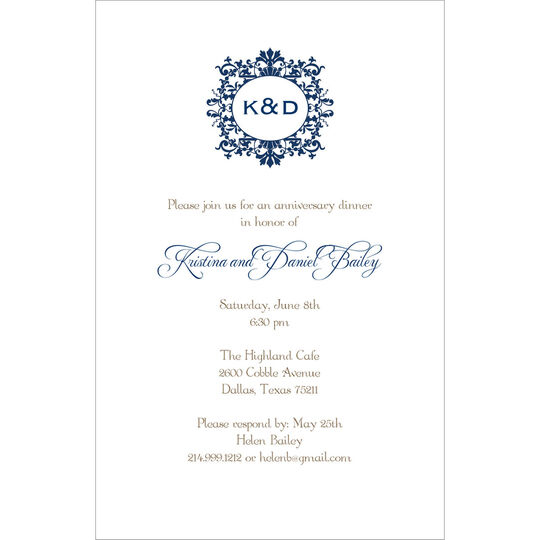 Elegant Initial Invitations